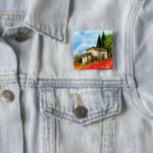 POPPEN IN TUSCANY VIERKANTE BUTTON 5,1 CM (In situ)