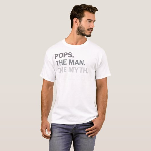 Poppen man Myth Legend Opa Vaders Dag Verjaardag T-shirt (Voorkant volledig)
