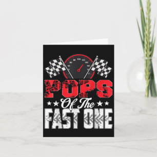 Poppen van de Fast One Birthday 1e race auto famil Kaart