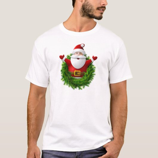 Poppen van de kerstman uit een kerstmis t-shirt (Voorkant)