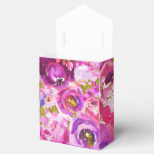 Poppen van Roze & Paarse Vibrant Bloemen Huwelijk Bedankdoosjes (Geopend)