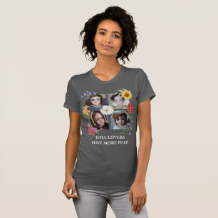 Poppenliefhebbers hebben meer plezier Four Square T-shirt