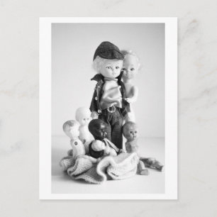Poppenportret - Antieke Poppenfamilie Briefkaart