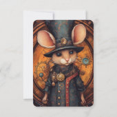 Popperwaddle Dank u Steampunk dier Custom Bedankkaart (Achterkant)