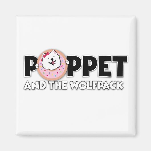 Poppet en de Wolfpack logo Magneet (Voorkant)