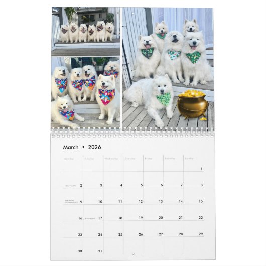 Poppet et Wolfpack 2 pages Calendrier (Mar 2026)