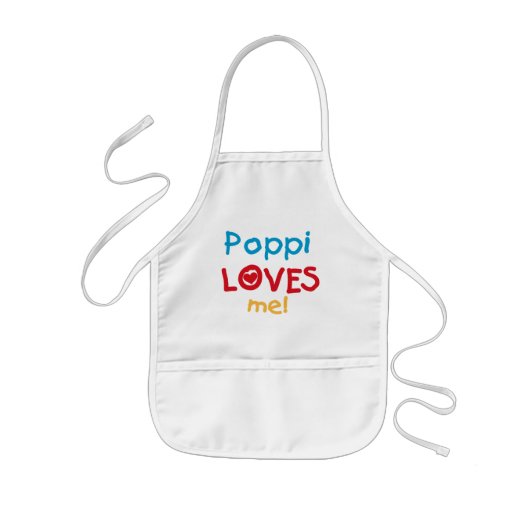 Poppi Loves Me T-shirts en geschenken Kinder Schort (Voorkant)