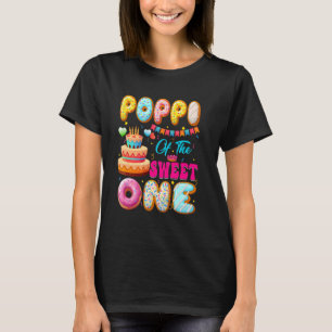 Poppi van het Sweet One Donut thema 1e verjaardag T-shirt