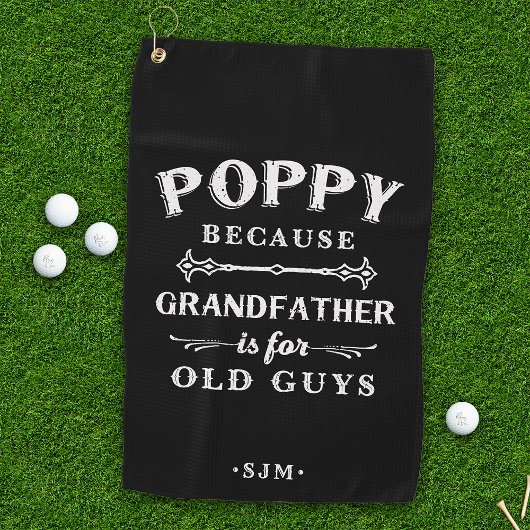 Poppie | Grootvader is voor oude jongens Golfhanddoek