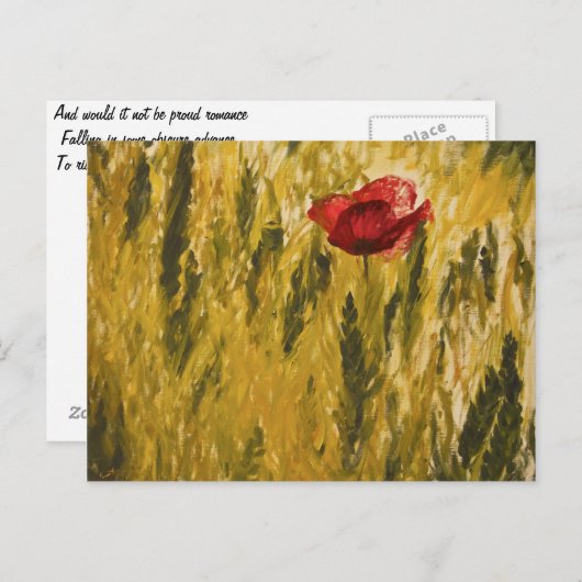 Poppie in het warmteveld briefkaart (Voorkant / Achterkant)