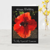 Poppie Kaart (Gele Bloem)