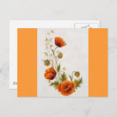 Poppie kunst briefkaart (Voorkant / Achterkant)