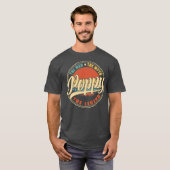 Poppie Man Myth Legend Retro Fathers Day T-shirt (Voorkant volledig)