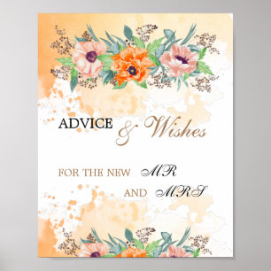 Poppies advies en wensen voor pasgetrouwden poster