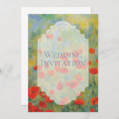 Poppies - bruiloft uitnodiging (Voorkant / Achterkant)