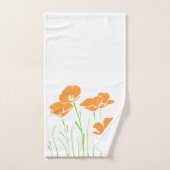 Poppies californiennes à cinq mains (Serviette à main)