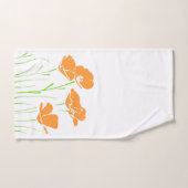Poppies californiennes à cinq mains (Serviette à main)