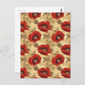 Poppies Chiyogami Briefkaart (Voorkant / Achterkant)