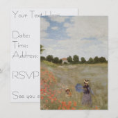 Poppies Claude Monet Kaart (Voorkant / Achterkant)