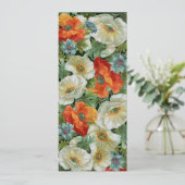 Poppies Custom Open Huis Tuin Feest Uitnodigingen (Staand voorkant)