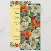 Poppies Custom Open Huis Tuin Feest Uitnodigingen (Voorkant / Achterkant)