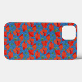 Poppies de champ d'araignée sur coque ipad bleu-Co (Verso (horizontal))