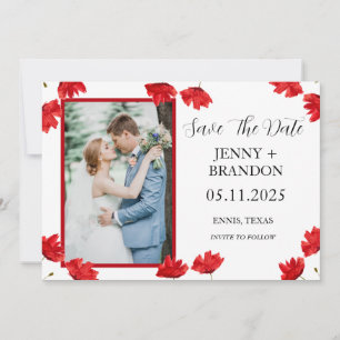 Poppies Elegante Moderne Rode Poppy Bloemen Foto Save The Date