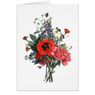 Poppies en Foxgloves Bouquet