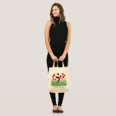 Poppies en kat in ruste tote bag (Voorkant (model))