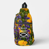 Poppies en Lupine hemel gebonden Sling Bag (Voorkant)