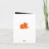 Poppies en zwarte witte strepen bruiloft Dank U Bedankkaart (Achterkant)