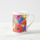 Poppies et fleurs de Cornouailles d'os Chine Mug (Droite)