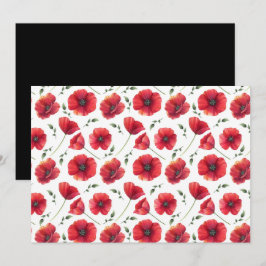 Poppies Floral Botanical Note Card Notitiekaartje