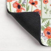 Poppies Floral Pattern met naam Muismat (Hoek)