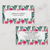 Poppies Floral Pattern Professional Visitekaartje (Voorkant / Achterkant)