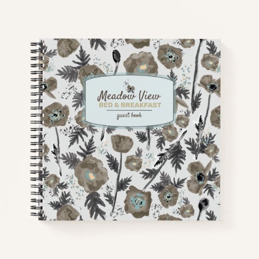 Poppies Floral Vacances Location Livre d'Invité (Devant)