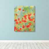 Poppies - Ingewikkeld Canvas Afdruk (Insitu (Houten vloer))