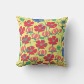 Poppies Jardin Coussin Jaune (Recto)