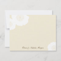 Poppies modernes Carte de remerciements plat - Ama
