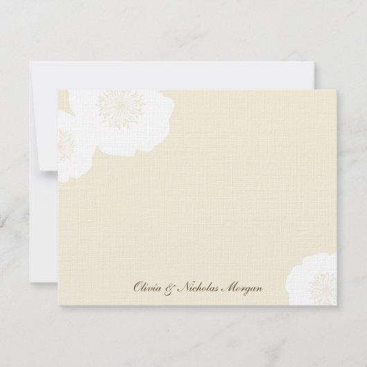 Poppies modernes Carte de remerciements plat - Ama (Devant)