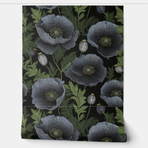 Poppies Noir Behang