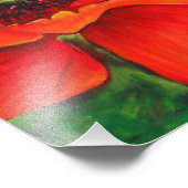 Poppies Oranje Oriental Art Print Foto Afdruk (Hoek)