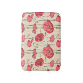 Poppies Patroon Retro Badmat (Voorkant Verticaal)
