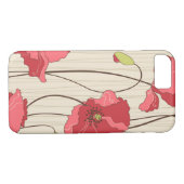 Poppies Patroon Retro Case-Mate iPhone Case (Achterkant (Horizontaal))