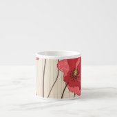 Poppies Patroon Retro Espresso Kop (Voorkant)