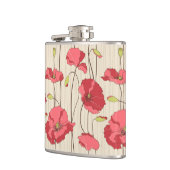 Poppies Patroon Retro Heupfles (Links)