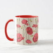 Poppies Patroon Retro Mok (Links)