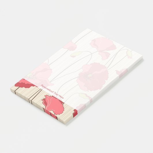 Poppies Patroon Retro Post-it® Notes (Schuin)