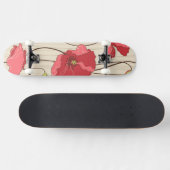 Poppies Patroon Retro Skateboard (Horizontaal)
