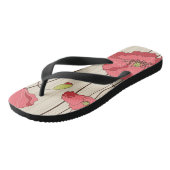 Poppies Patroon Retro Teenslippers (Schuin)